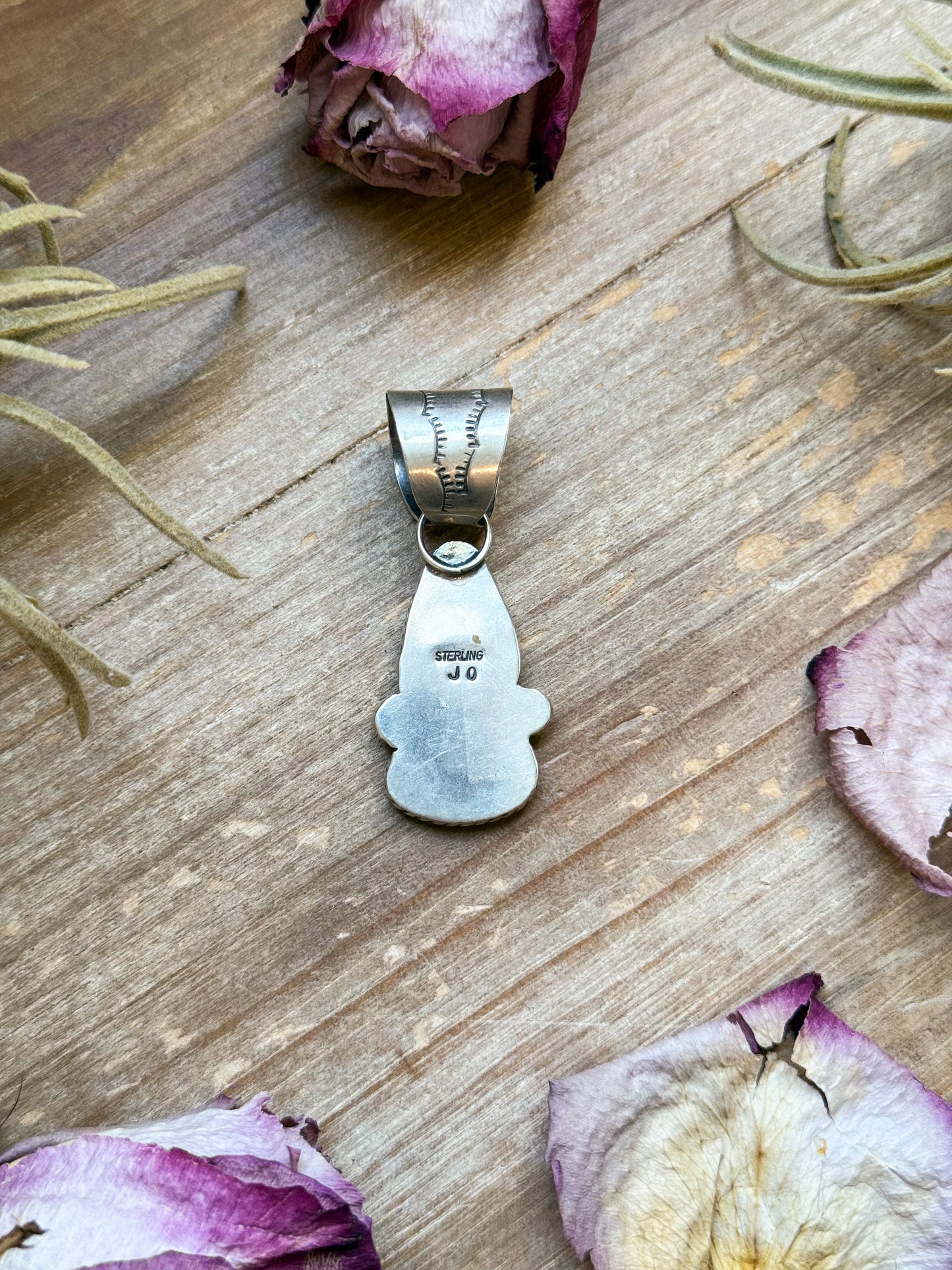 Sterling Silver Golden Hill Turquoise Drop Bar Pendant – Handmade by Jason Oggs