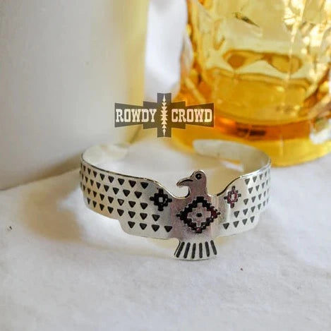 Fly Away Thunderbird Silver Cuff Bracelet - Cowgirl Jewelry