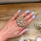 Sterling Silver Orange Spiny Oyster Cluster Ring – Size 9 – Artist Shay Pfeiffer