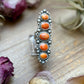 Sterling Silver Orange Spiny Oyster Crawler Ring – Size 8.5 – Artist Shay Pfeiffer