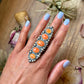 Sterling Silver Orange Spiny Oyster Crawler Ring – Size 8.5 – Artist Shay Pfeiffer
