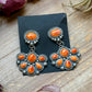 Sterling Silver Orange Spiny Oyster Half Cluster Dangle Earrings – Artist Shay Pfeiffer