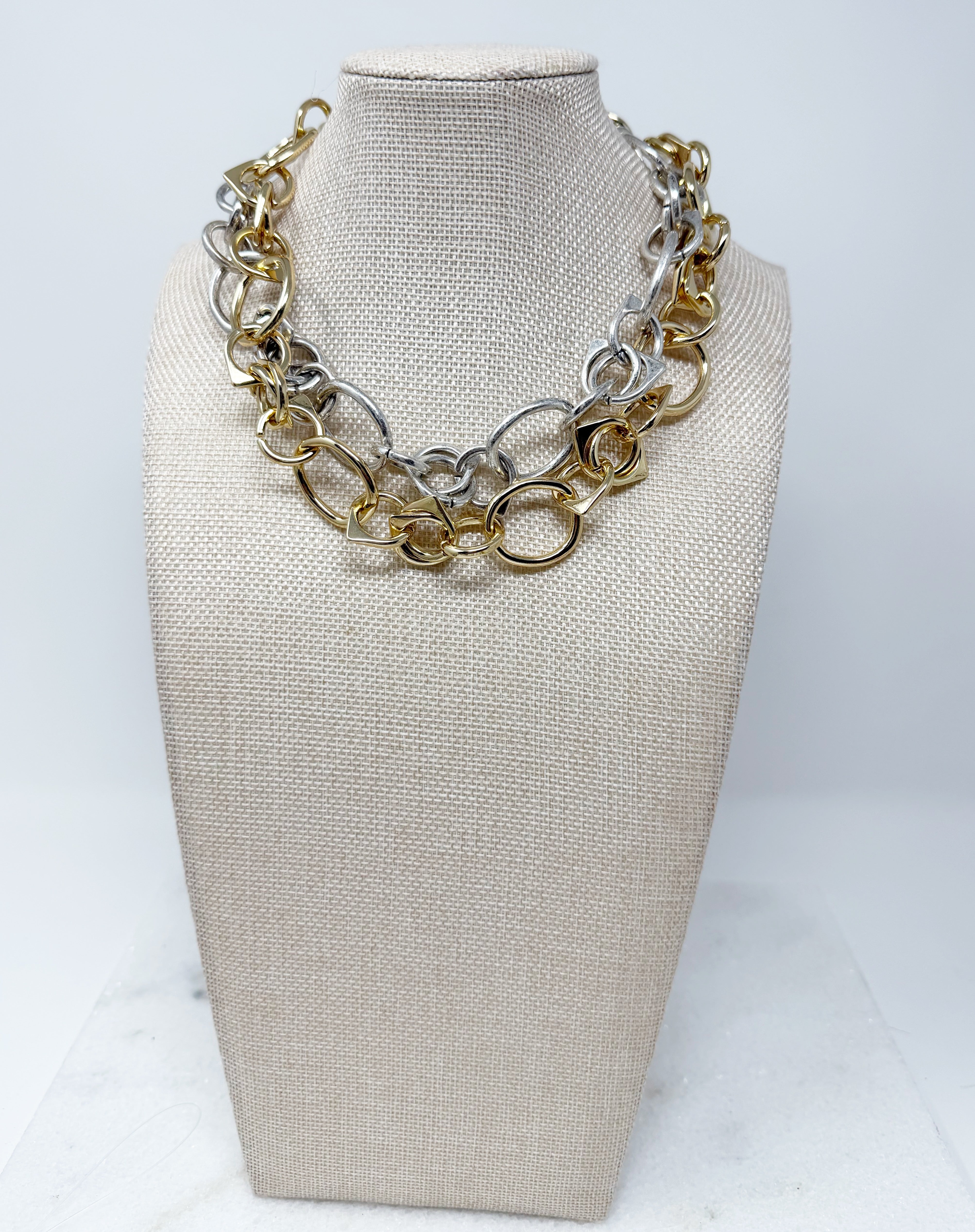 Nexus Link Large Chunky Silver Chain Necklace by Michele Busch