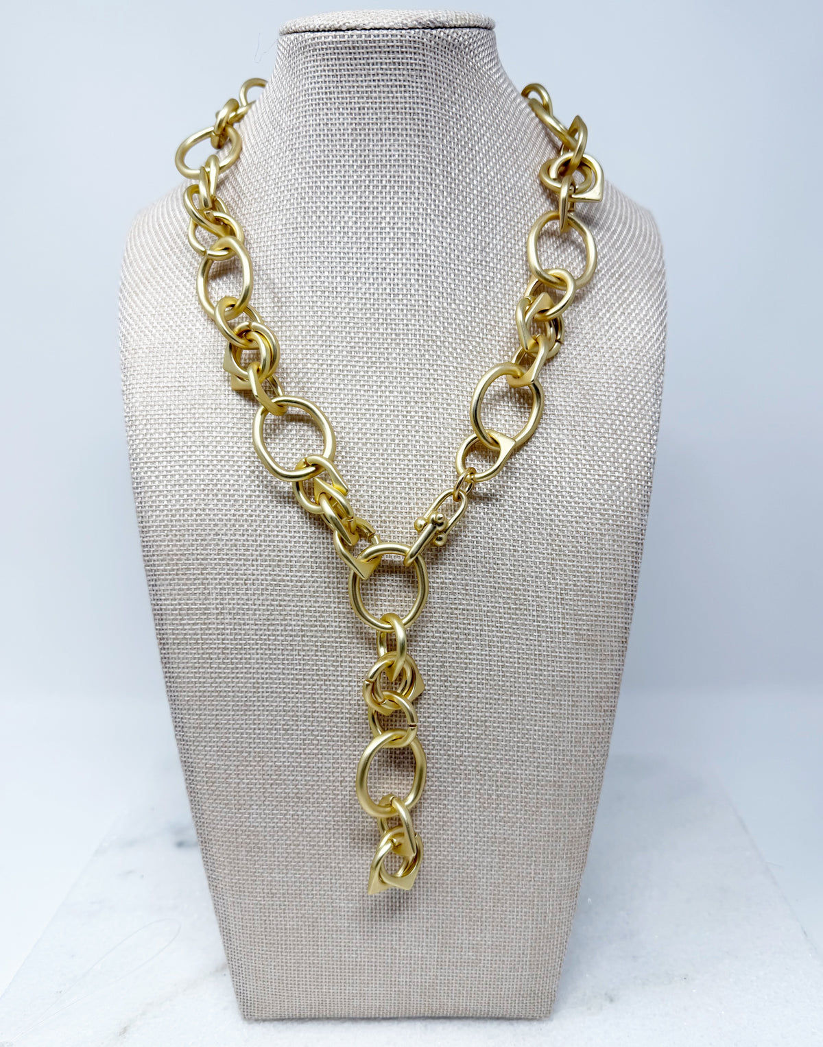Nexus Link Large Chunky Gold Chain Necklace by Michele Busch