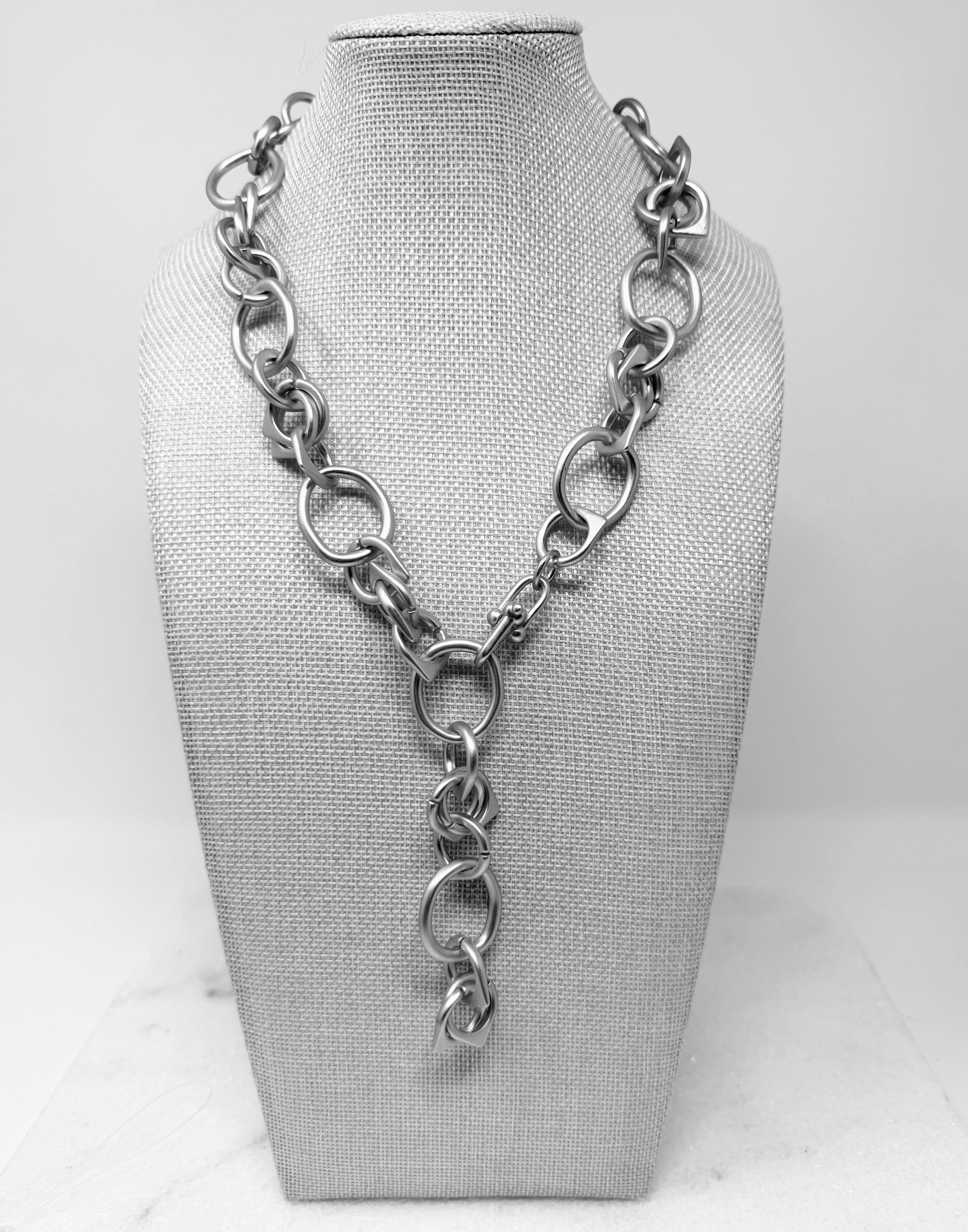 Nexus Link Large Chunky Silver Chain Necklace by Michele Busch