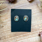 Sterling Silver Rising Phoenix Turquoise Stud Earrings – Handmade by Artist Jason Ogg