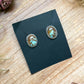 Sterling Silver Rising Phoenix Turquoise Stud Earrings – Handmade by Artist Jason Ogg
