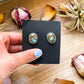 Sterling Silver Rising Phoenix Turquoise Stud Earrings – Handmade by Artist Jason Ogg
