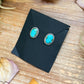 Sterling Silver Sonoran Mountain Turquoise Stud Earrings – Handmade by Artist Jason Ogg