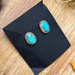 Sterling Silver Sonoran Mountain Turquoise Stud Earrings – Handmade by Artist Jason Ogg