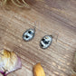Sterling Silver White Buffalo Dangle Earrings – Handmade by Artist Jason Ogg