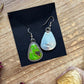 Sterling Silver Sonoran Turquoise Dangle Earrings – Handmade by Artist Jason Ogg