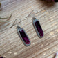 Sterling Silver Purple Spiny Oyster Dangle Earrings – Handmade by Artist Jason Ogg
