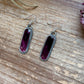 Sterling Silver Purple Spiny Oyster Dangle Earrings – Handmade by Artist Jason Ogg