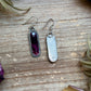Sterling Silver Purple Spiny Oyster Dangle Earrings – Handmade by Artist Jason Ogg