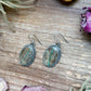 Sterling Silver Ribbon Royston Turquoise Dangle Earrings – Handmade by Artist Jason Ogg
