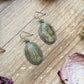 Sterling Silver Ribbon Royston Turquoise Dangle Earrings – Handmade by Artist Jason Ogg