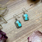 Sterling Silver Mine #8 Turquoise Dangle Earrings – Handmade by Artist Jason Ogg