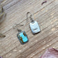 Sterling Silver Mine #8 Turquoise Dangle Earrings – Handmade by Artist Jason Ogg