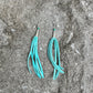 Silver Earrings With Leather Fringe