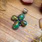 Sterling Silver Green Turquoise Cross Pendant