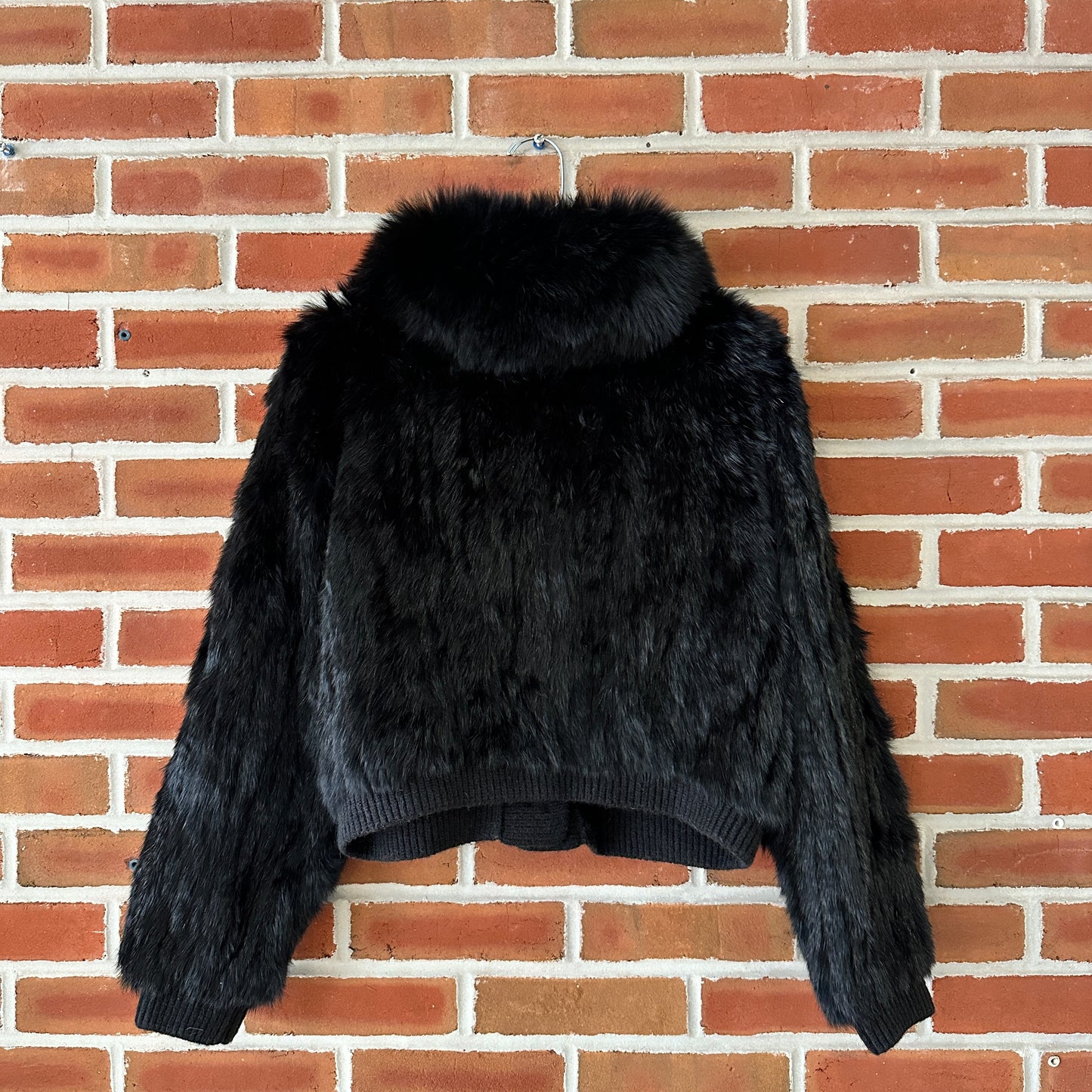 Morris Kaye & Sons Black Rabbit & Fox Fur Jacket - Jess