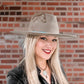 Wild Flowers & Horses Cowboy Hat Custom Burned - Gray - Bourbon Cowgirl