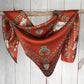 Squash Blossomed Brown Bandana Wild Rag at Bourbon Cowgirl