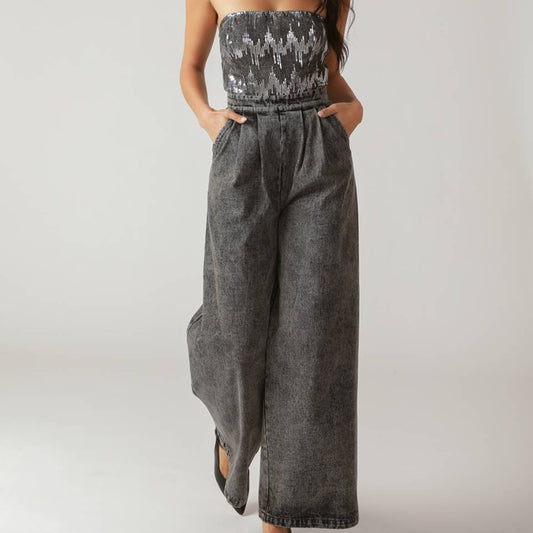 DELICATE TOUCH DENIM JUMPSUIT