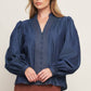 STITCH STORY LIGHTWEIGHT DENIM TOP