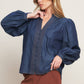 STITCH STORY LIGHTWEIGHT DENIM TOP