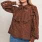 ROMANTIC SHADE WOVEN LACE TOP