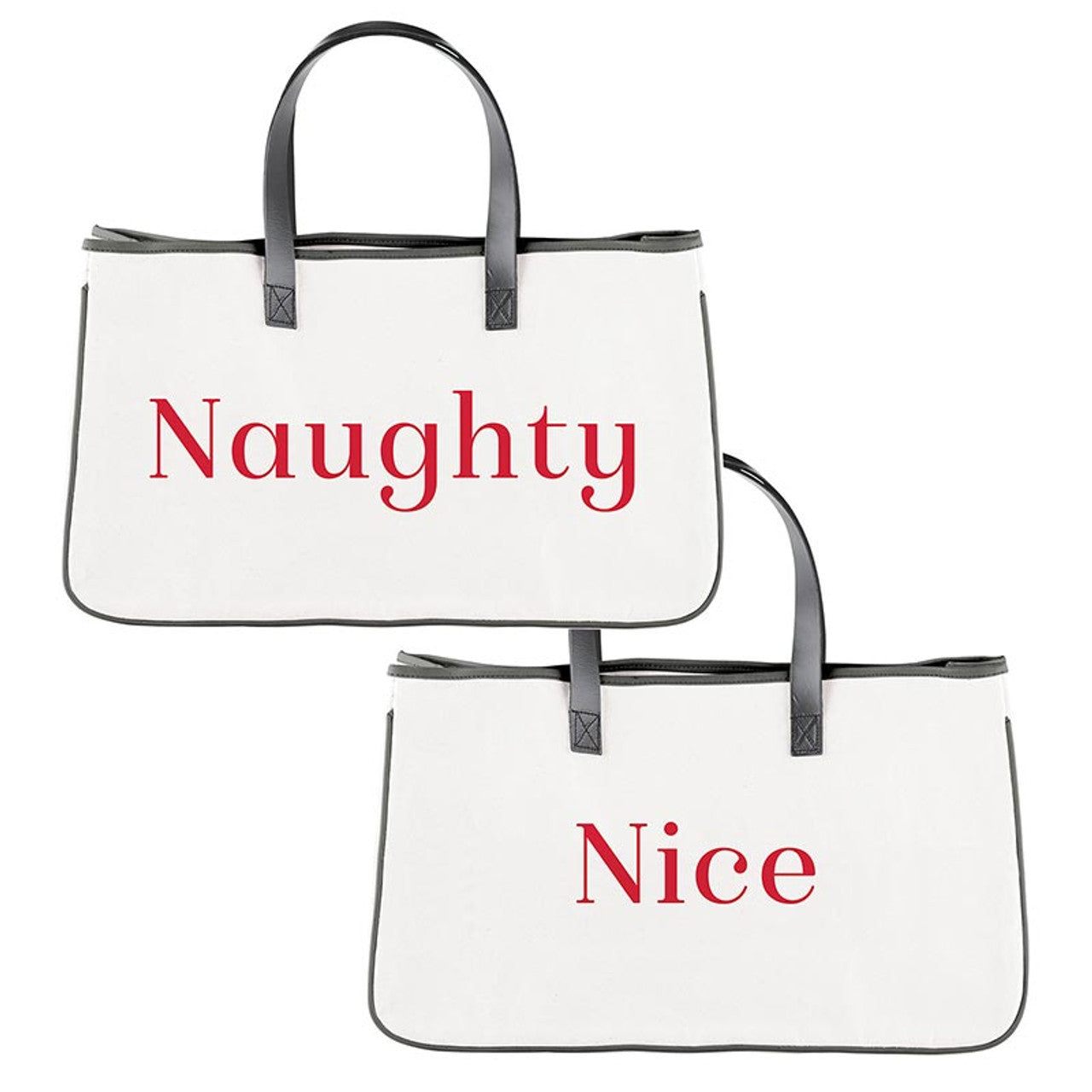 Canvas Tote - Nice Naughty Holiday Christmas Gift