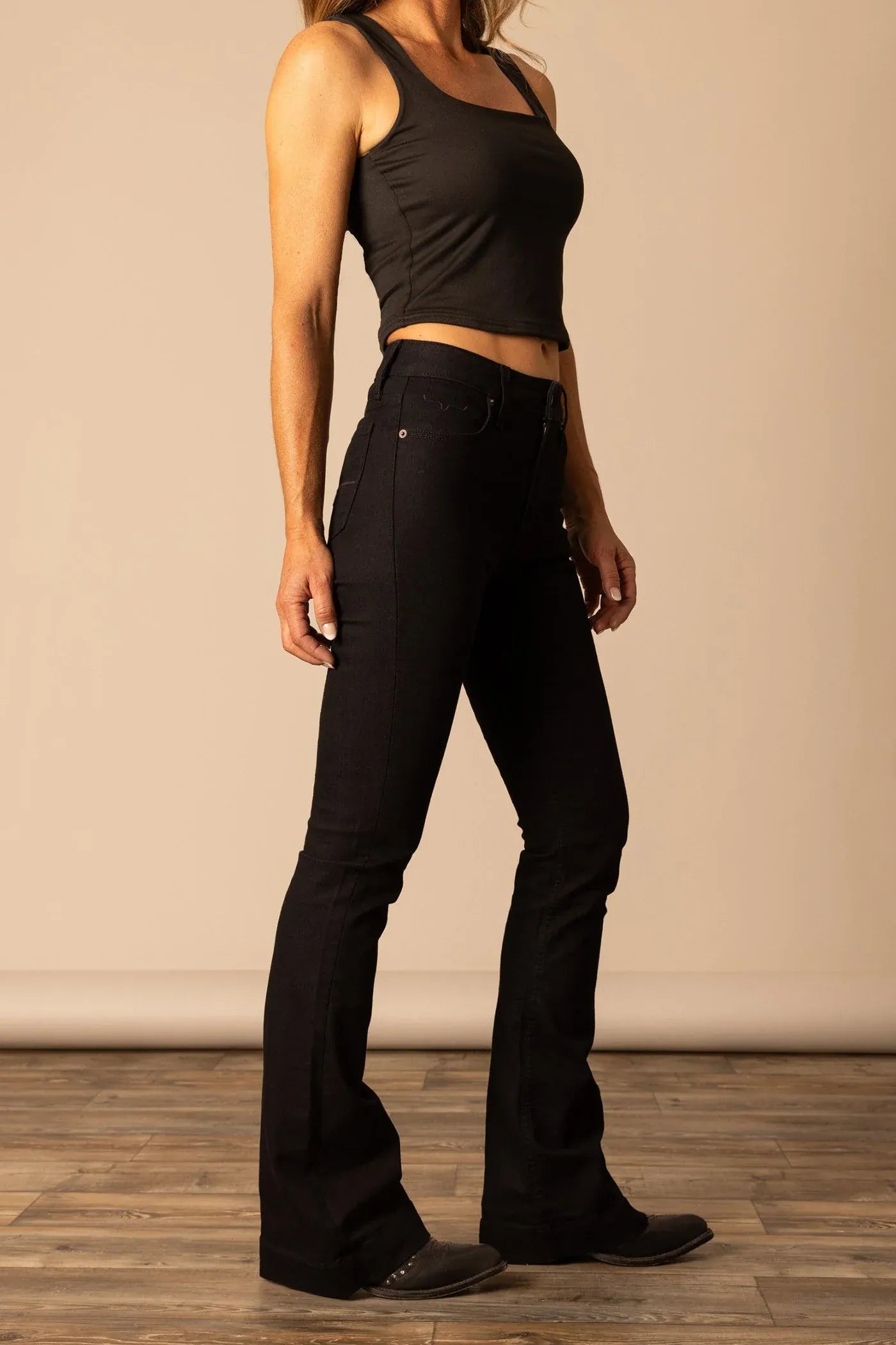 Jennifer Kimes Ranch Black Denim Jeans for Women