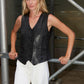 Kiralee RF Leather Vest, Black