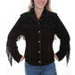 Black Suede Fringe Jacket at Bourbon Cowgirl