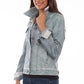 Denim Blue Leather Jacket by Scully at Bourbon Cowgirl