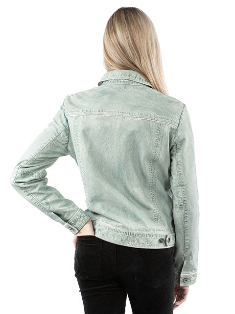 Denim Blue Leather Jacket by Scully at Bourbon Cowgirl