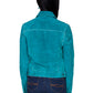 Turquoise Suede Jean Jacket at Bourbon Cowgirl