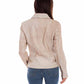 Cream Concho Studded Leather Jacket at Bourbon Cowgirl