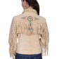 Chamois Boar Fringe & Beaded Suede Jacket at Bourbon Cowgirl