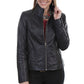Black Leather Zip Front Jacket at Bourbon Cowgirl