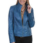 Denim Blue Leather Jacket at Bourbon Cowgirl