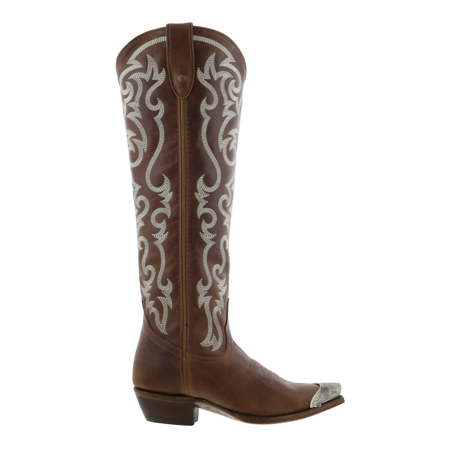 Lulu Mossil Tan Cowgirl Boots by Liberty Black