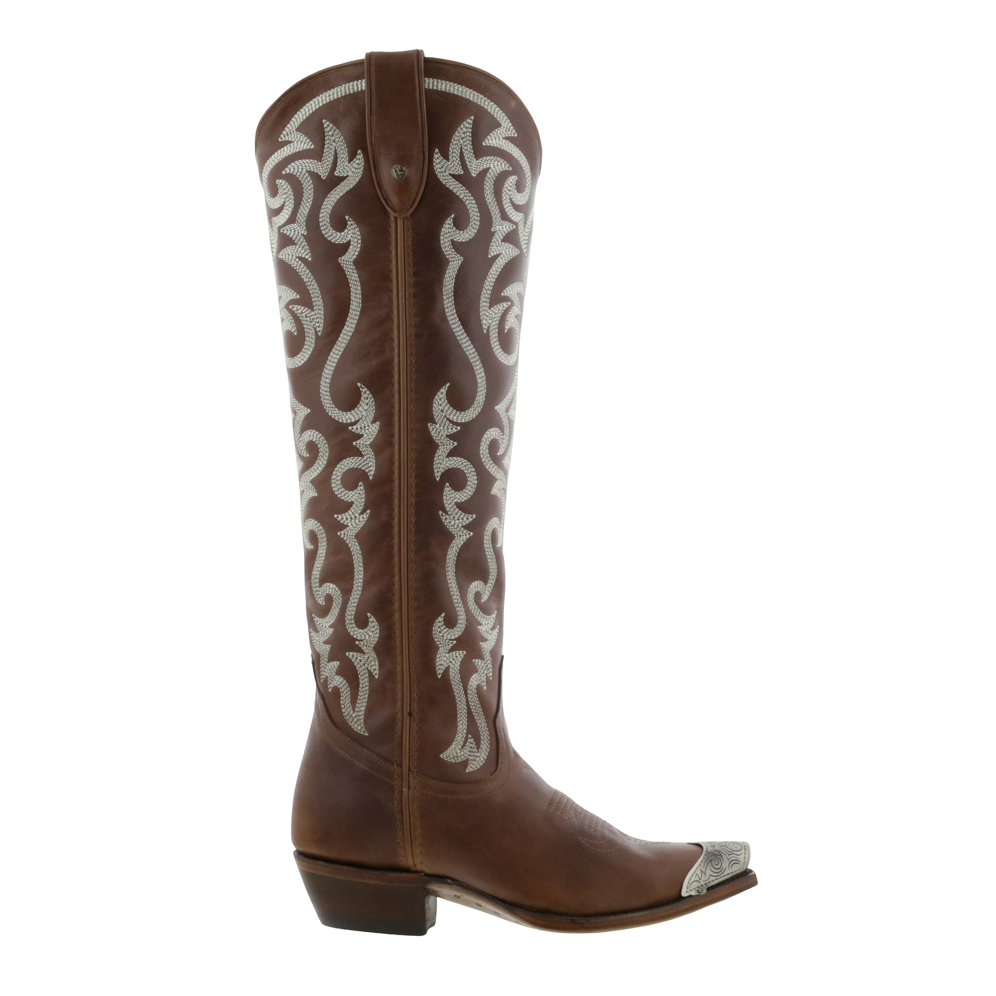 Lulu Mossil Tan Cowgirl Boots by Liberty Black