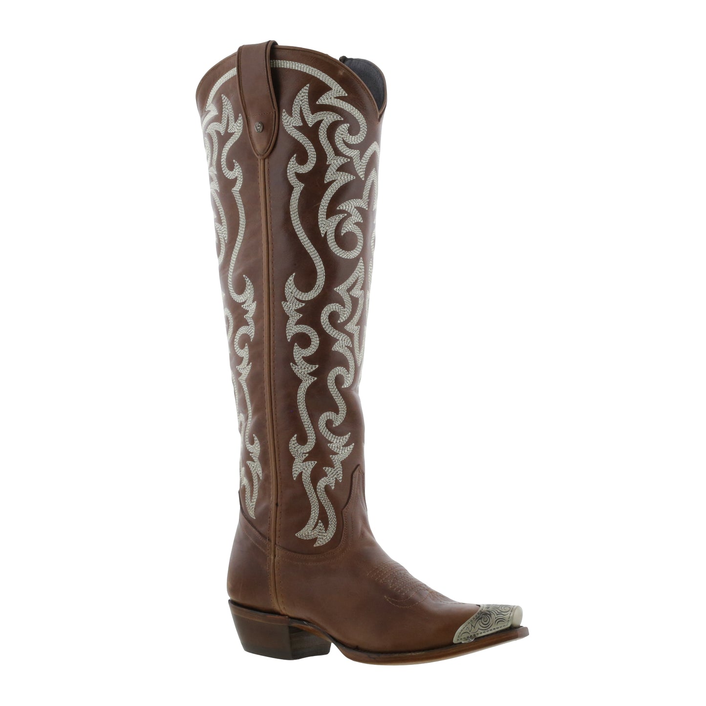 Lulu Mossil Tan Cowgirl Boots by Liberty Black