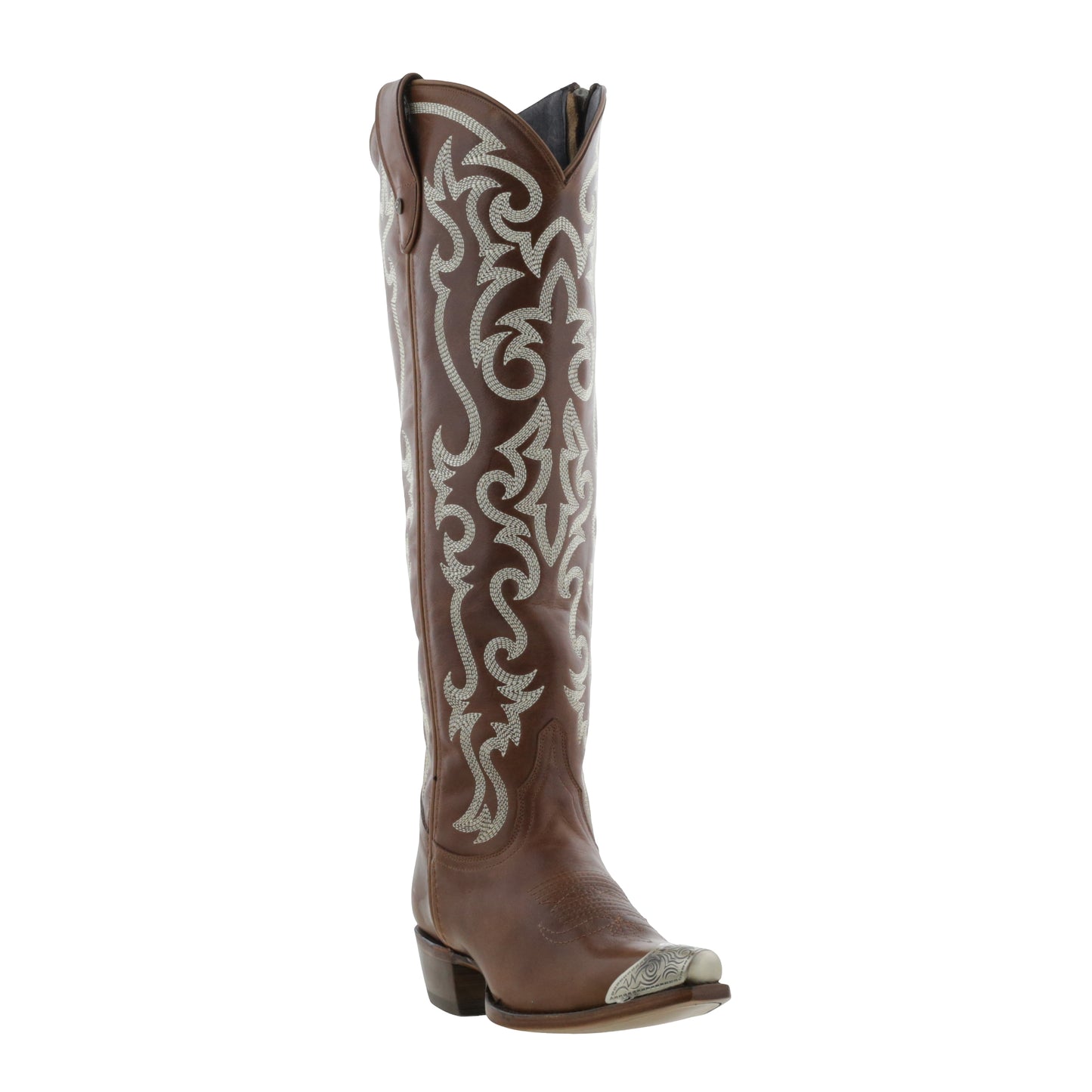 Lulu Mossil Tan Cowgirl Boots by Liberty Black