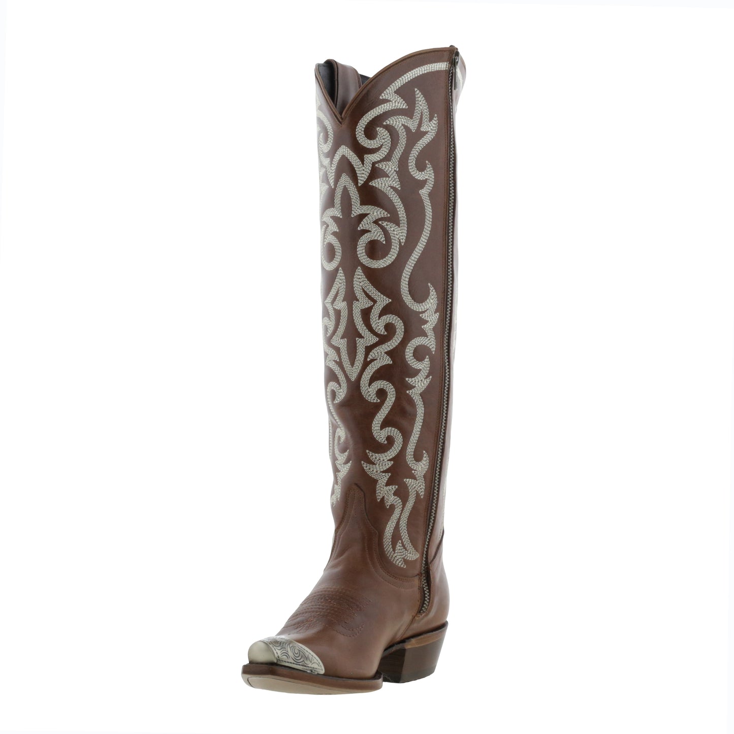 Lulu Mossil Tan Cowgirl Boots by Liberty Black