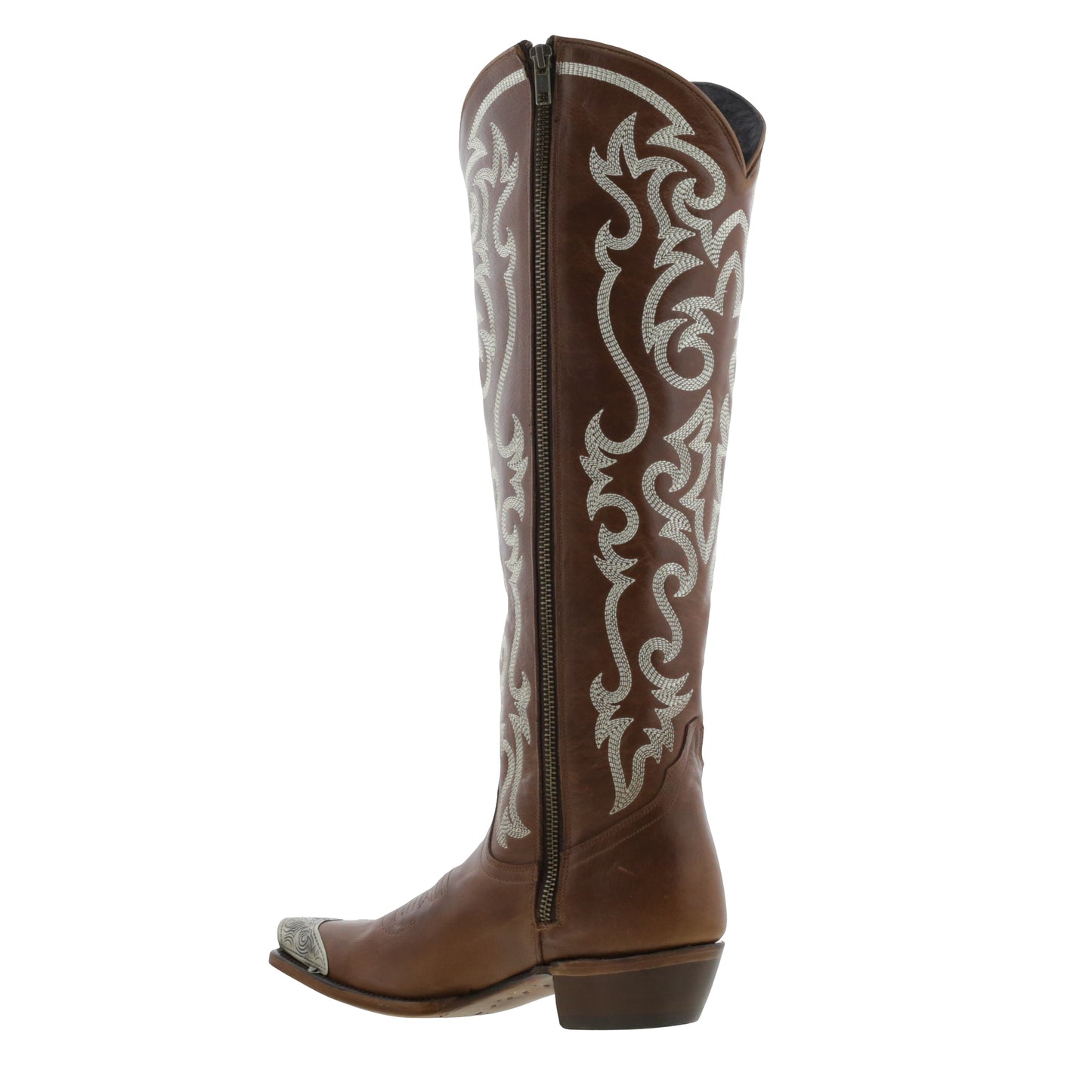 Lulu Mossil Tan Cowgirl Boots by Liberty Black