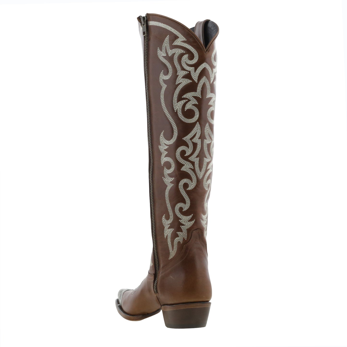 Lulu Mossil Tan Cowgirl Boots by Liberty Black